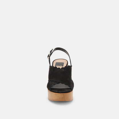DILION WEDGES BLACK NUBUCK | Dolce Vita