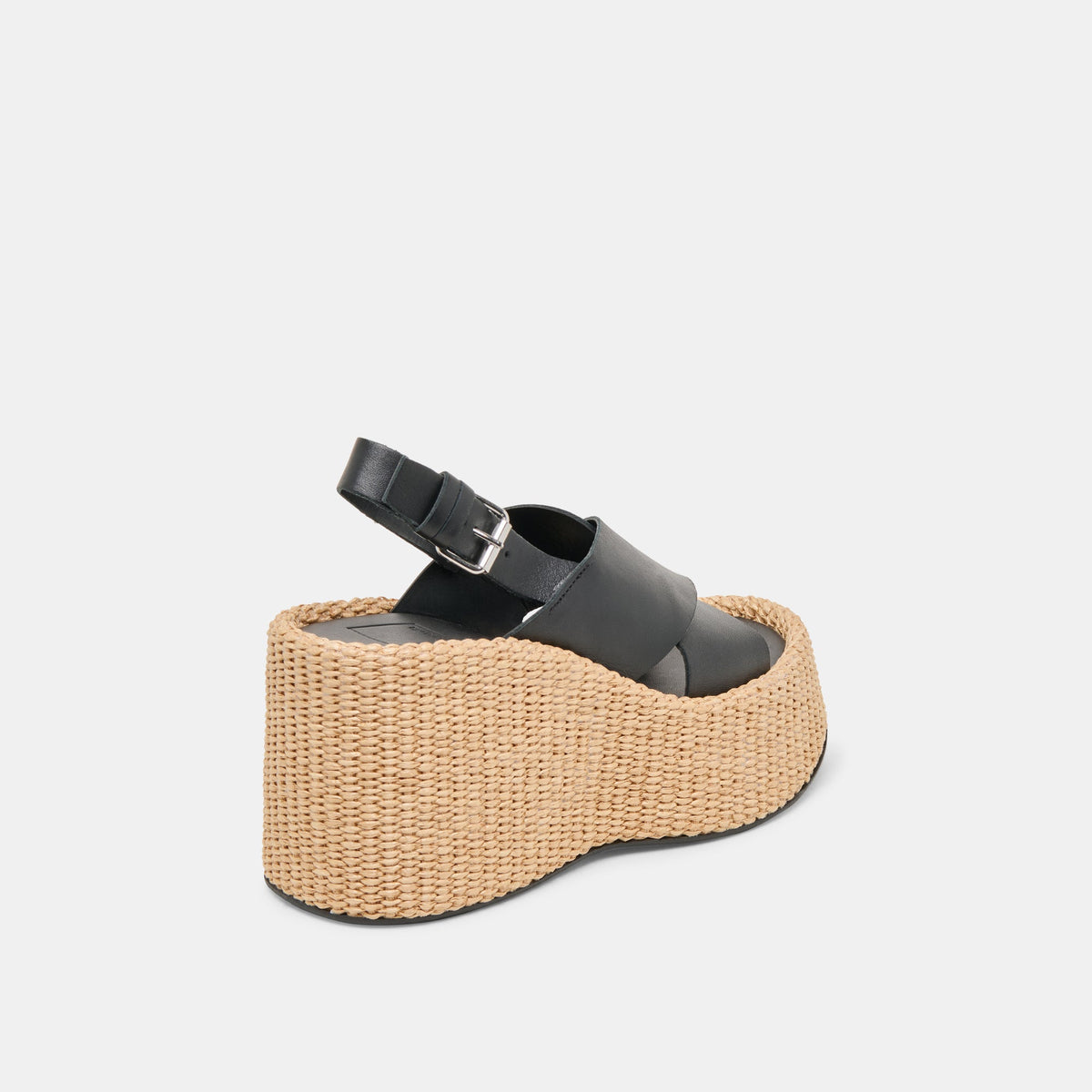 SKYLAR WEDGES BLACK LEATHER | Dolce Vita
