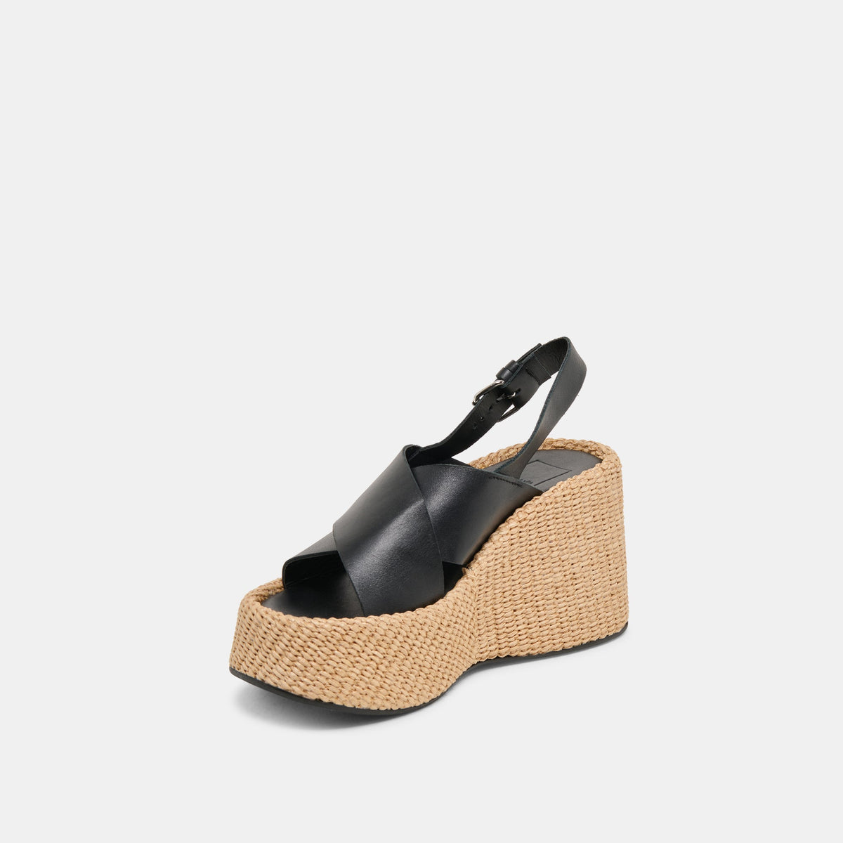 SKYLAR WEDGES BLACK LEATHER | Dolce Vita