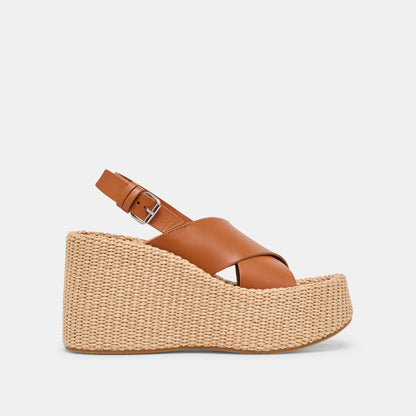 SKYLAR WEDGES BROWN LEATHER | Dolce Vita