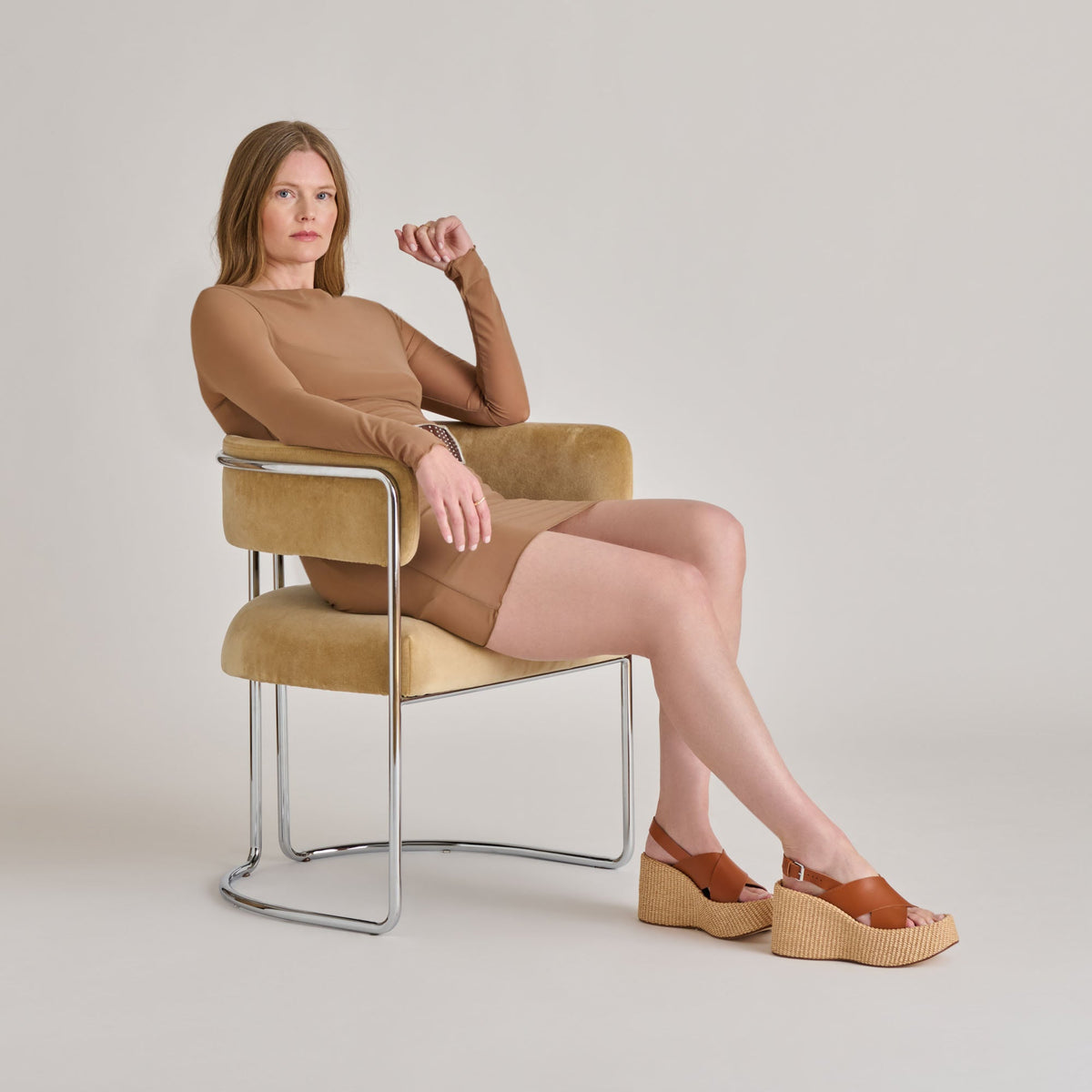SKYLAR WEDGES BROWN LEATHER | Dolce Vita