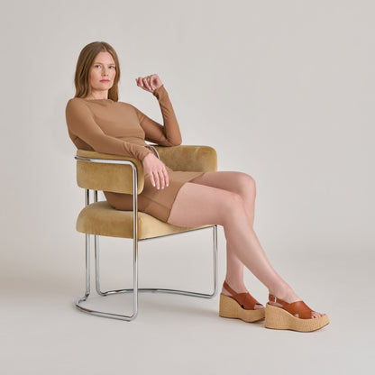 SKYLAR WEDGES BROWN LEATHER | Dolce Vita
