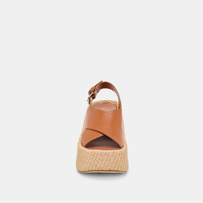 SKYLAR WEDGES BROWN LEATHER | Dolce Vita