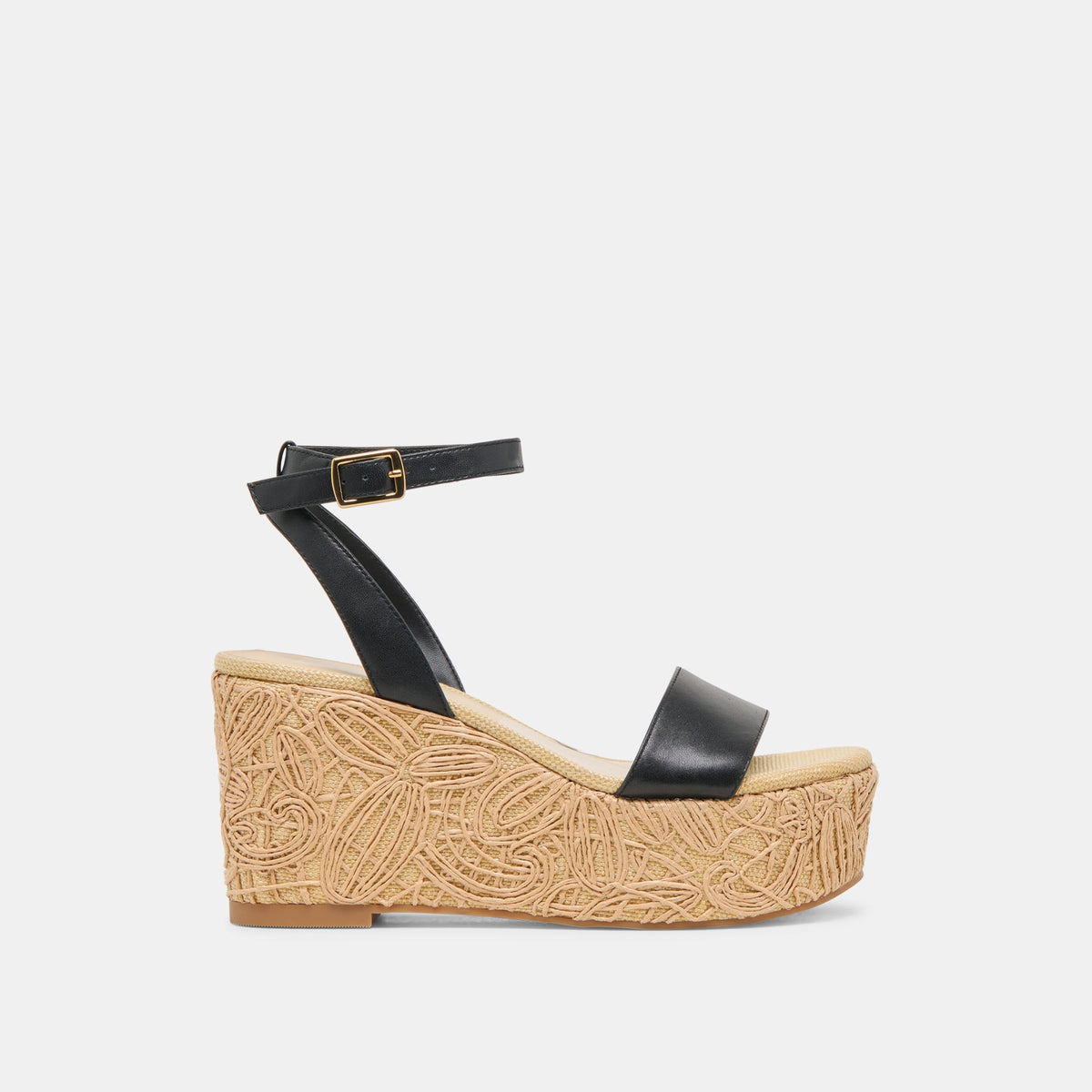 TALISA WEDGES BLACK LEATHER | Dolce Vita