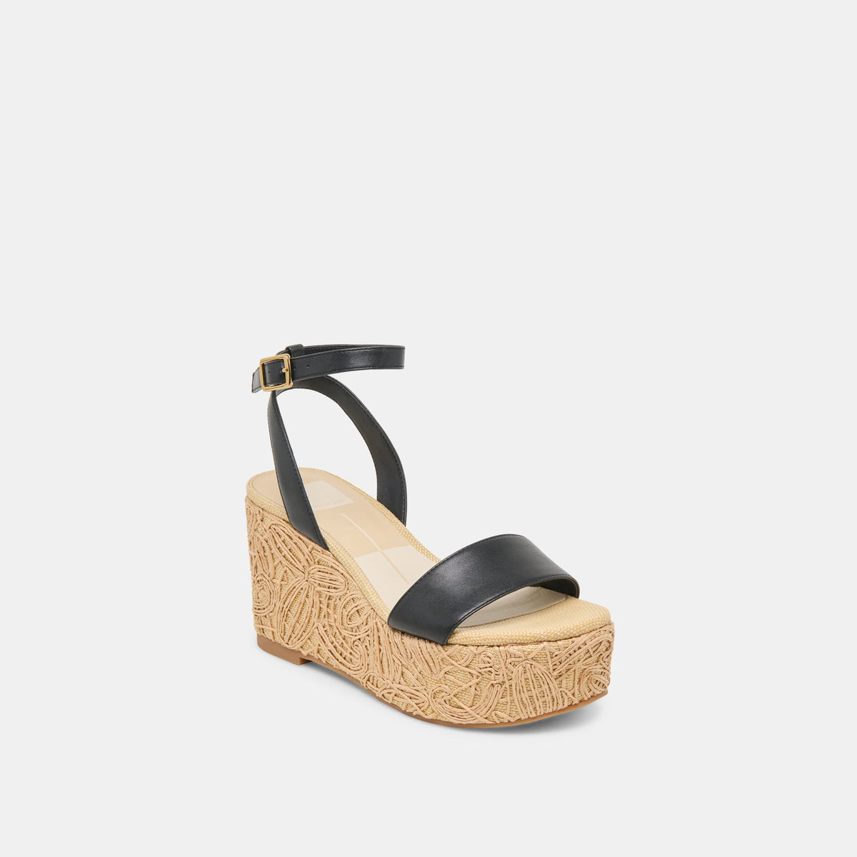 TALISA WEDGES BLACK LEATHER | Dolce Vita