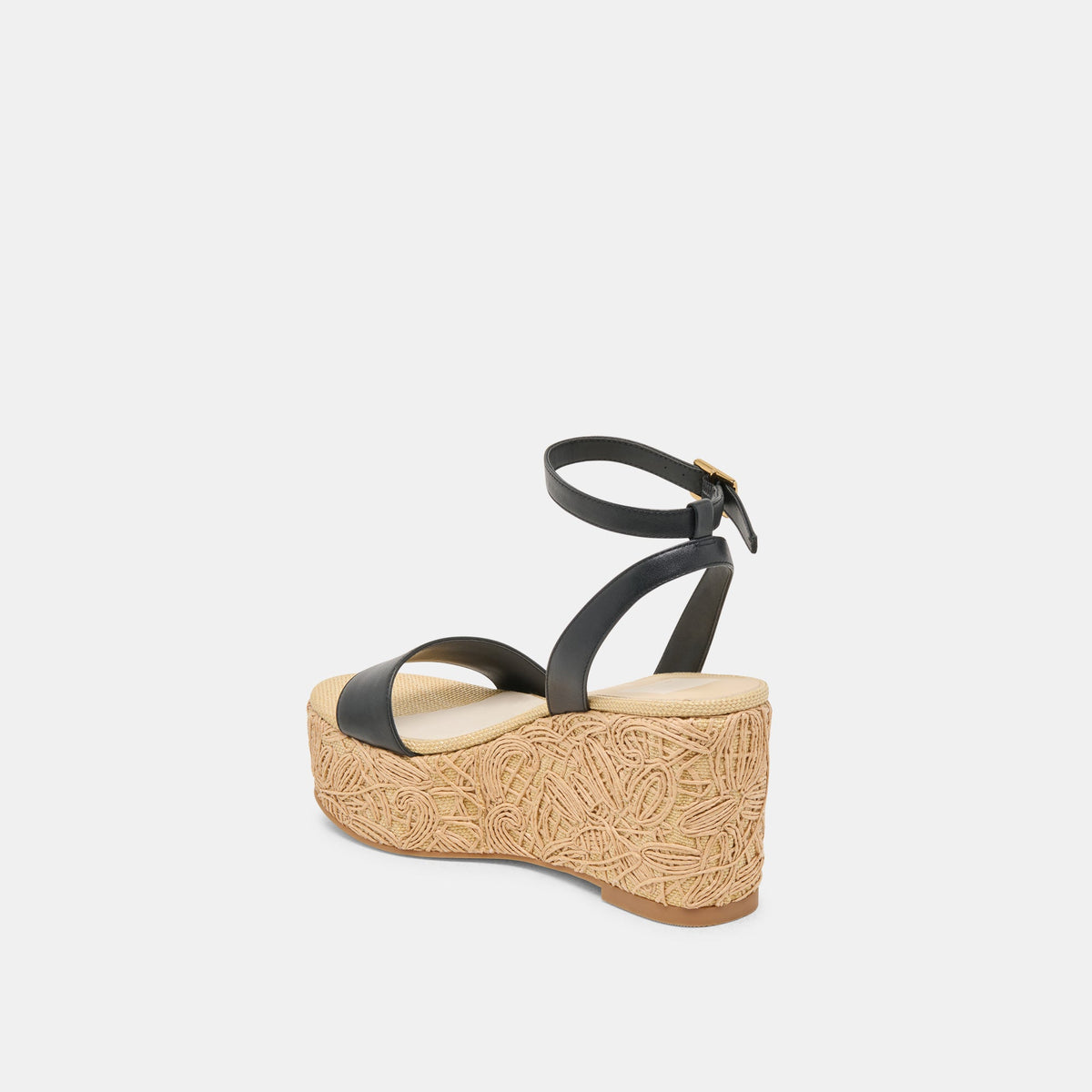 TALISA WEDGES BLACK LEATHER | Dolce Vita