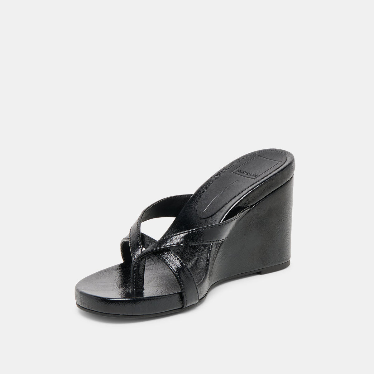 Helan Black Leather Wedges | Dolce Vita