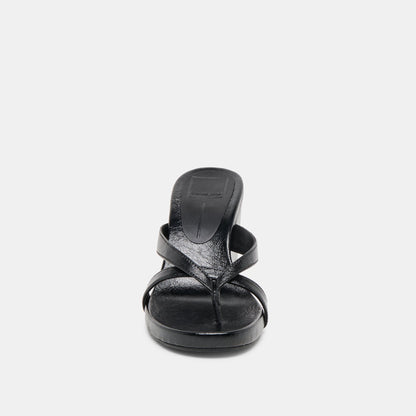 Helan Black Leather Wedges | Dolce Vita