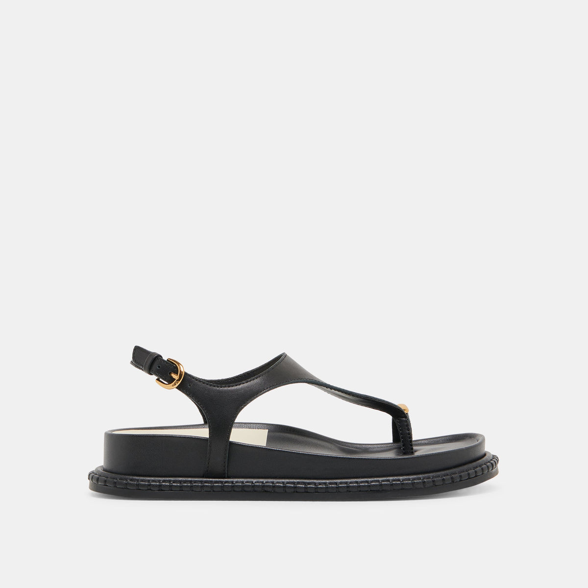 Stefan Black Leather Sandals | Dolce Vita