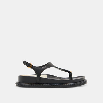 Stefan Black Leather Sandals | Dolce Vita