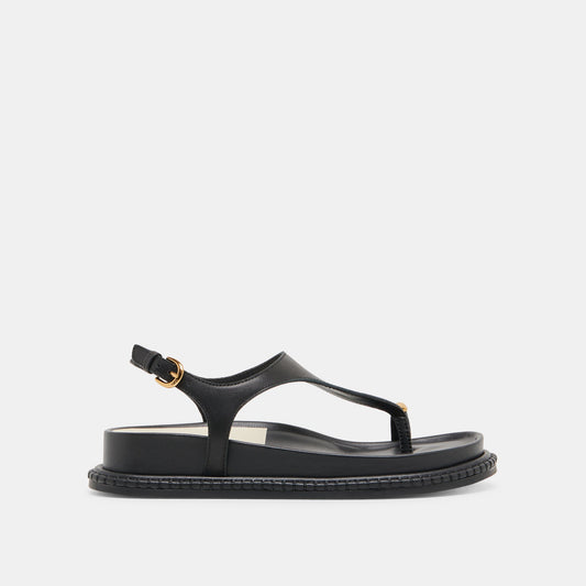Stefan Black Leather Sandals | Dolce Vita