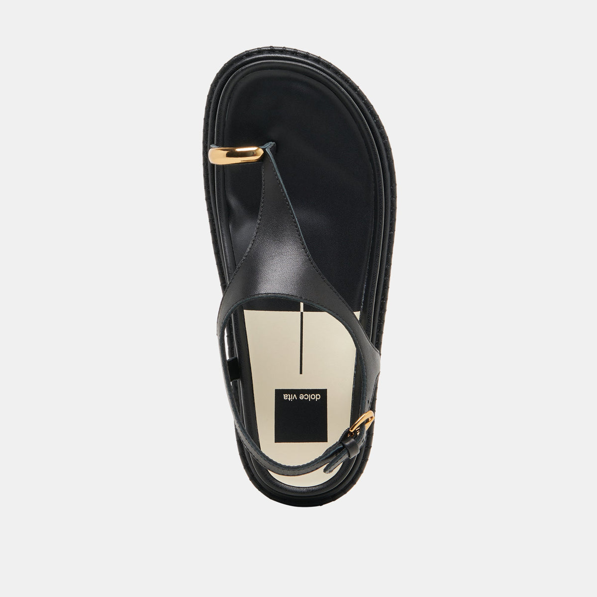 Stefan Black Leather Sandals | Dolce Vita