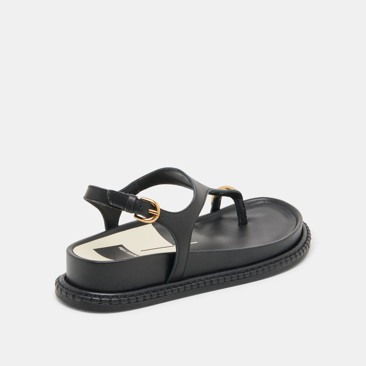 Stefan Black Leather Sandals | Dolce Vita