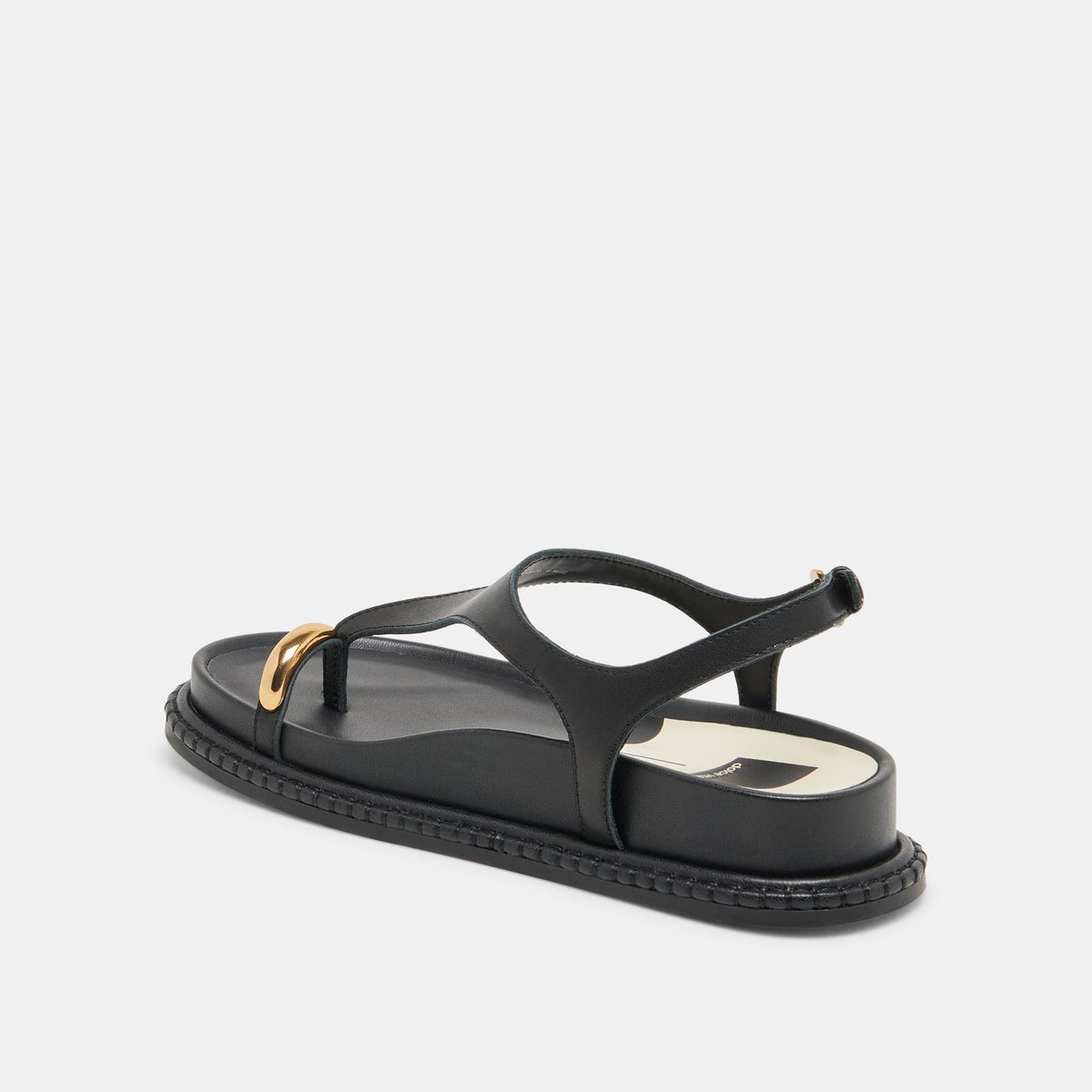 Stefan Black Leather Sandals | Dolce Vita