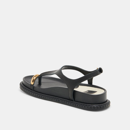 Stefan Black Leather Sandals | Dolce Vita