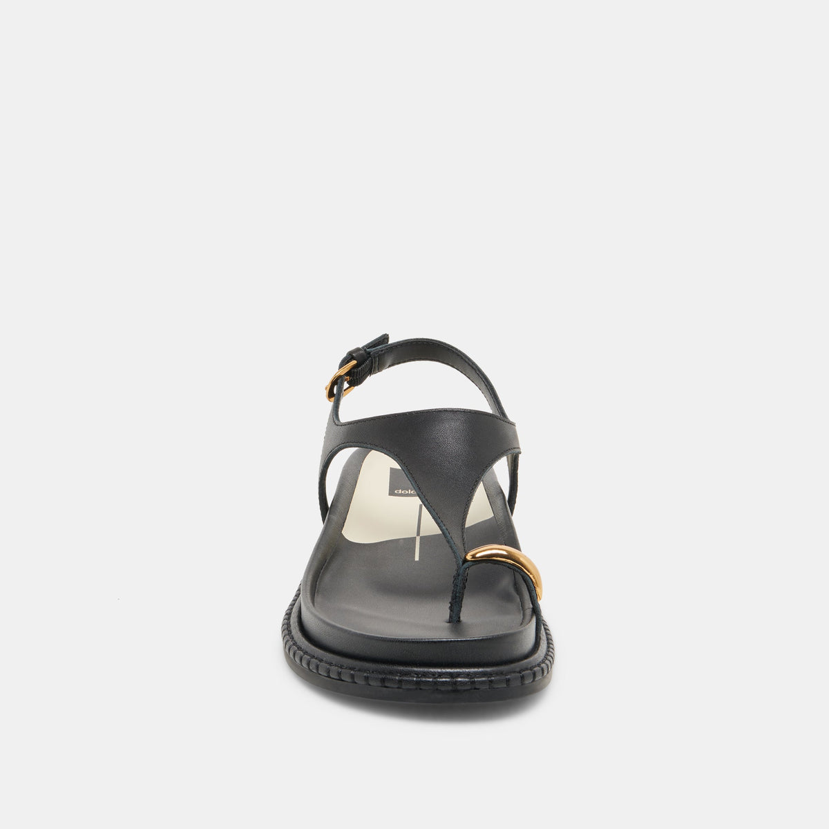 Stefan Black Leather Sandals | Dolce Vita