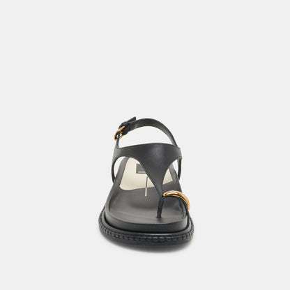 Stefan Black Leather Sandals | Dolce Vita