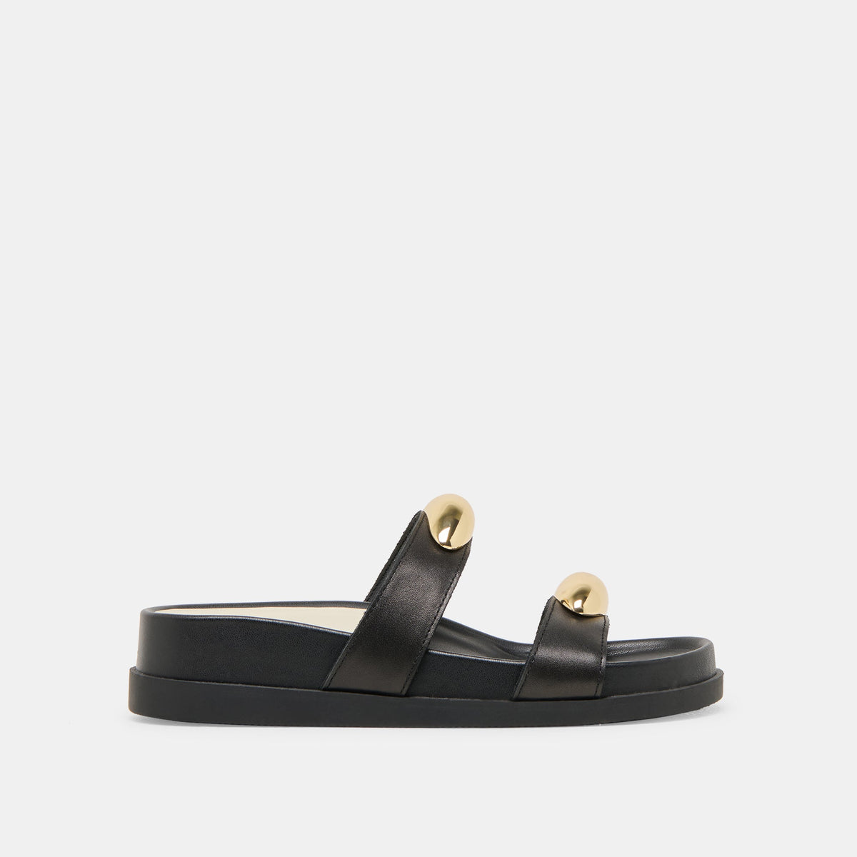 Satine Black Leather Sandals | Dolce Vita