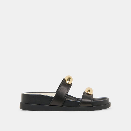 Satine Black Leather Sandals | Dolce Vita