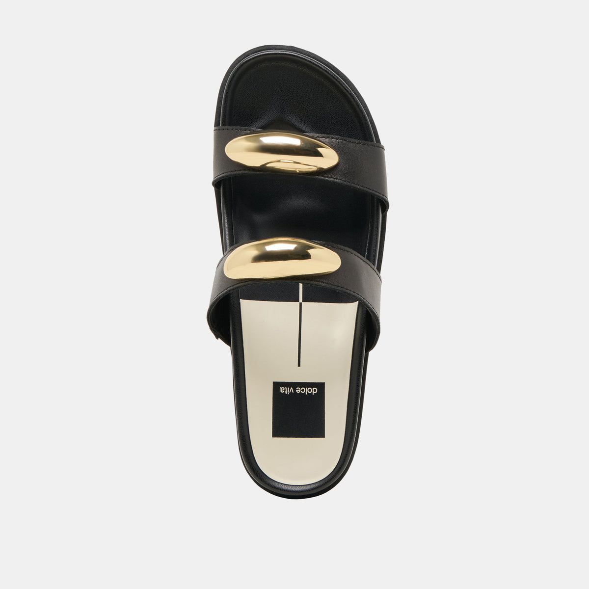 Satine Black Leather Sandals | Dolce Vita