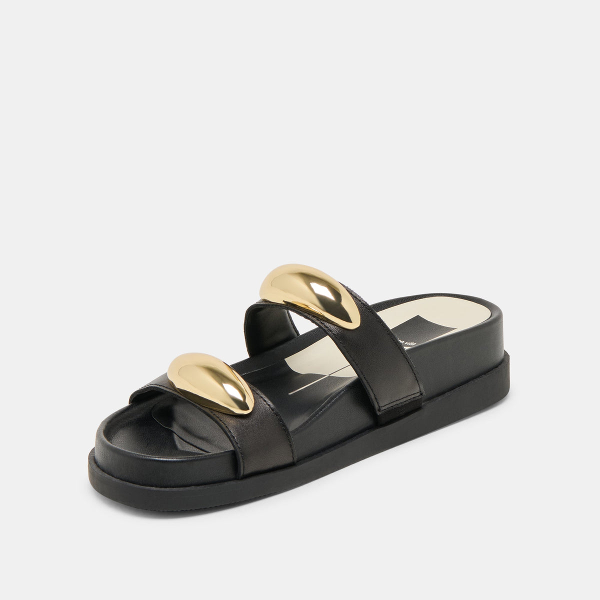 Satine Black Leather Sandals | Dolce Vita