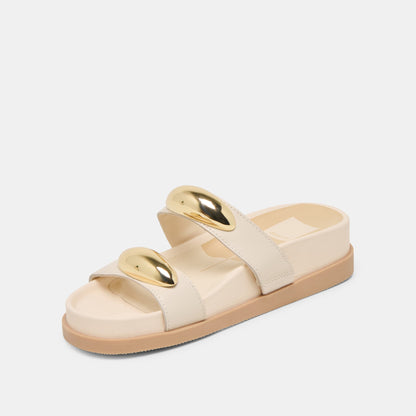 Satine Bone Leather Sandals | Dolce Vita