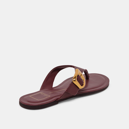 Rossa Burgundy Leather Sandals | Dolce Vita