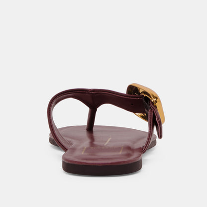 Rossa Burgundy Leather Sandals | Dolce Vita