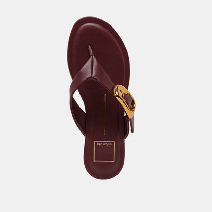 Rossa Burgundy Leather Sandals | Dolce Vita