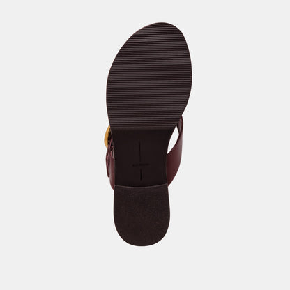 Rossa Burgundy Leather Sandals | Dolce Vita