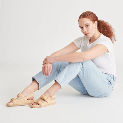 STARLA CROCHET SANDALS NATURAL KNIT | Dolce Vita