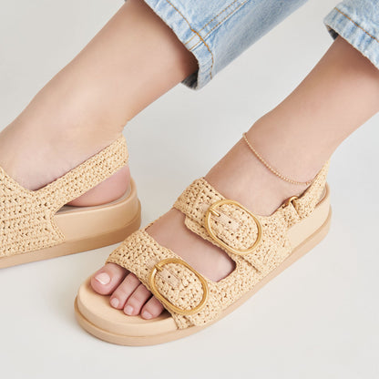 STARLA CROCHET SANDALS NATURAL KNIT | Dolce Vita