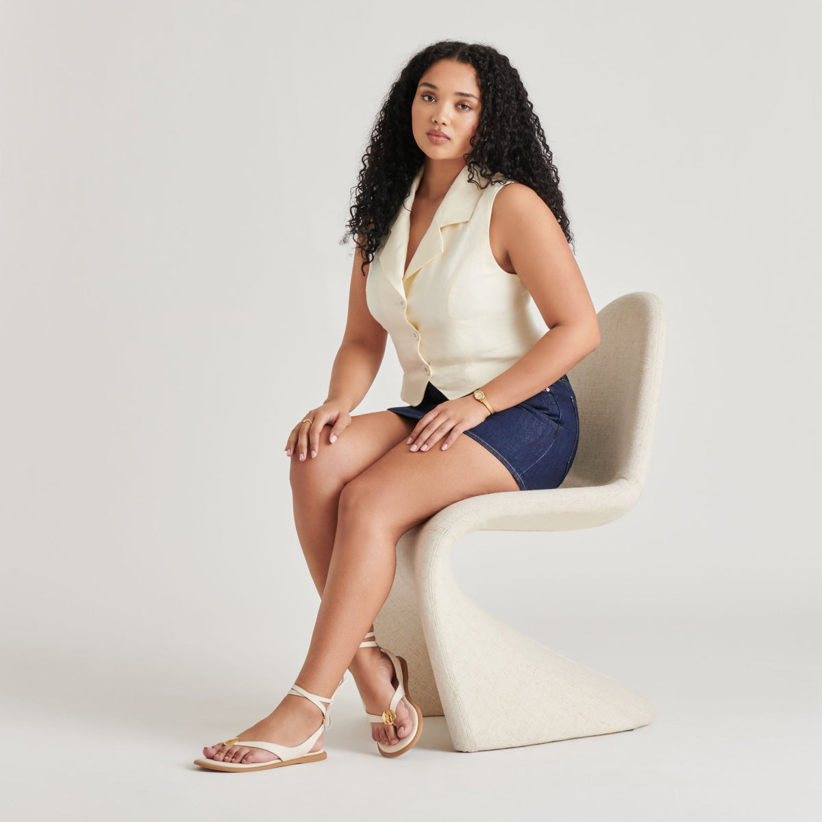 JUDY SANDALS BONE LEATHER | Dolce Vita