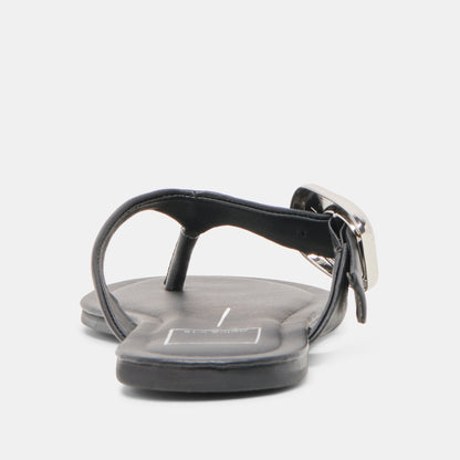 Rossa Black Leather Sandals | Dolce Vita