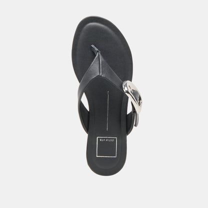 Rossa Black Leather Sandals | Dolce Vita
