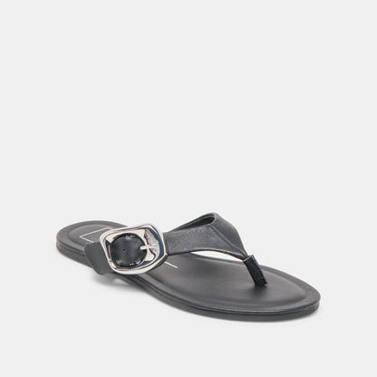 Rossa Black Leather Sandals | Dolce Vita
