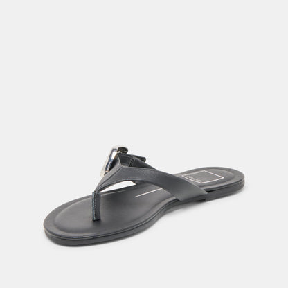 Rossa Black Leather Sandals | Dolce Vita