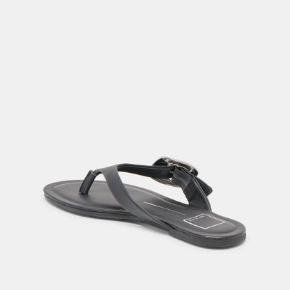 Rossa Black Leather Sandals | Dolce Vita