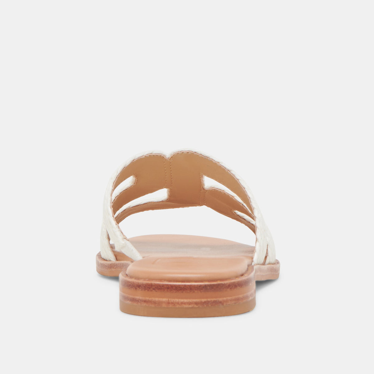 EMON WIDE SANDALS WHITE RAFFIA | Dolce Vita