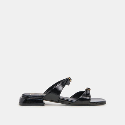 LAVERN SANDALS MIDNIGHT CRINKLE PATENT | Dolce Vita