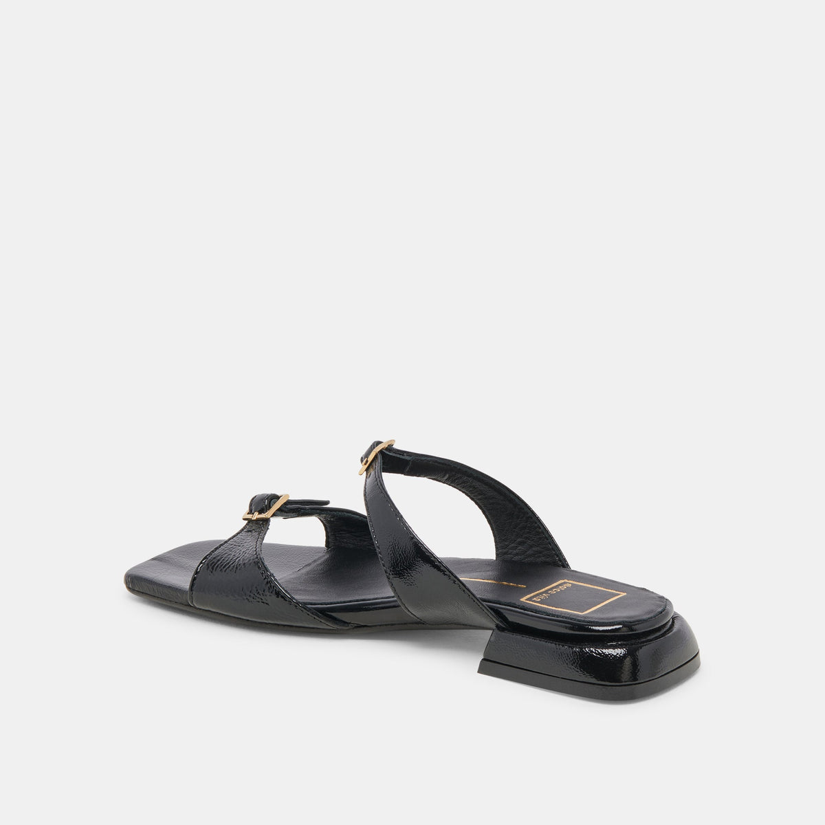 LAVERN SANDALS MIDNIGHT CRINKLE PATENT | Dolce Vita