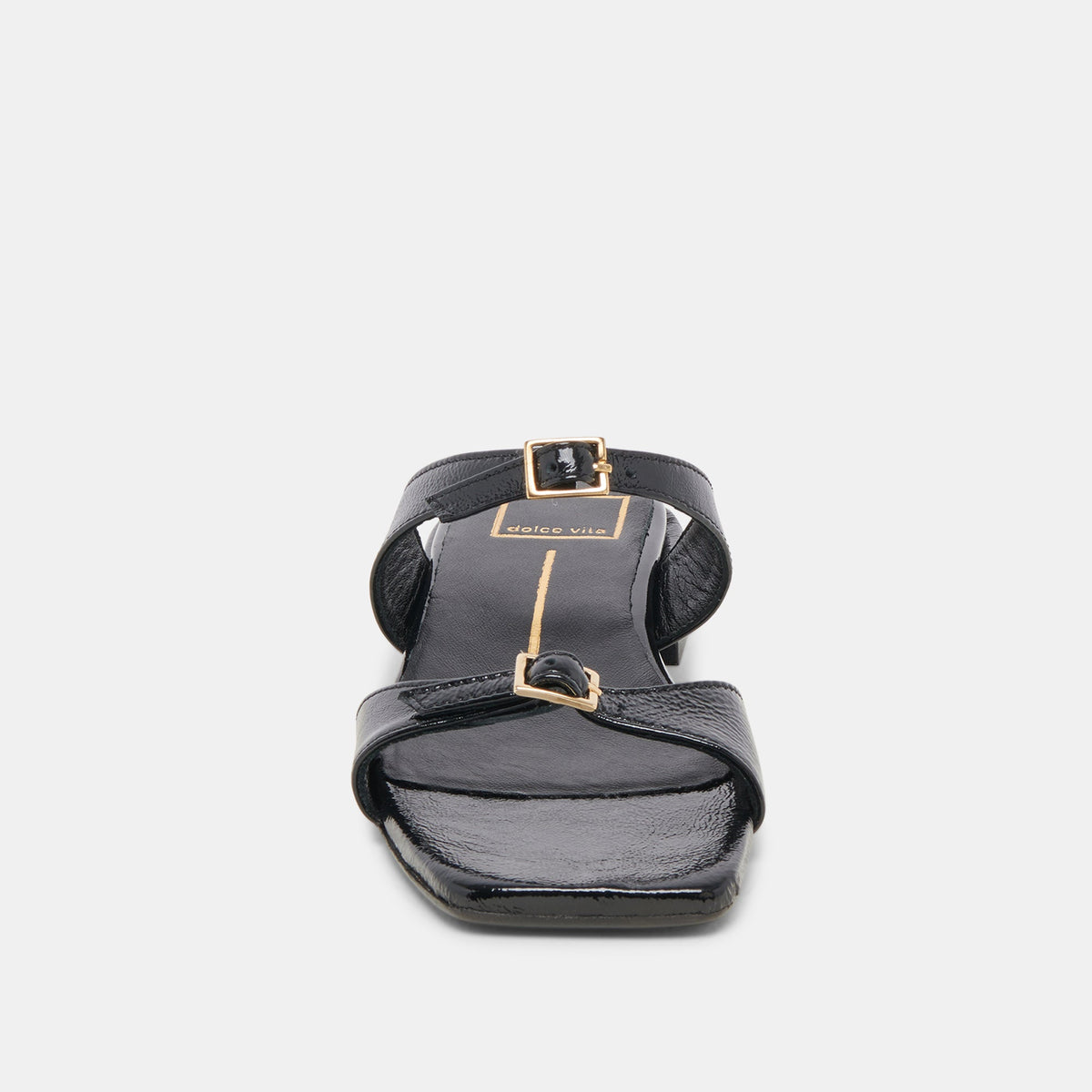 LAVERN SANDALS MIDNIGHT CRINKLE PATENT | Dolce Vita