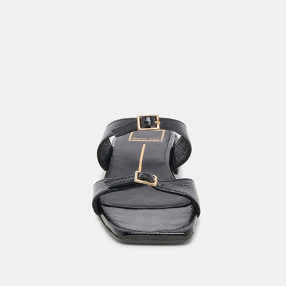 LAVERN SANDALS MIDNIGHT CRINKLE PATENT | Dolce Vita