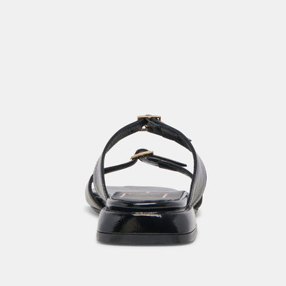 LAVERN SANDALS MIDNIGHT CRINKLE PATENT | Dolce Vita