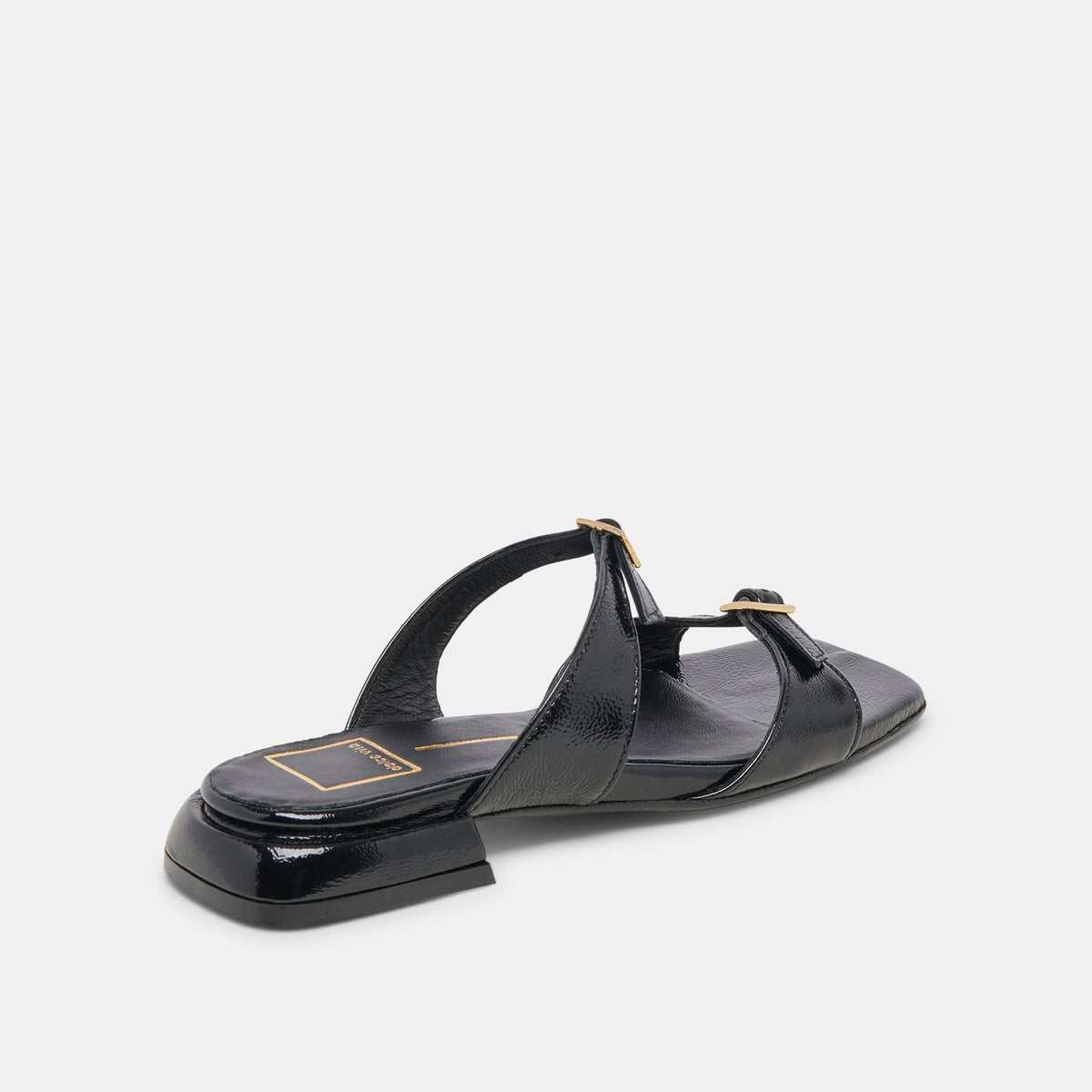 LAVERN SANDALS MIDNIGHT CRINKLE PATENT | Dolce Vita