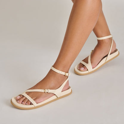 DARLIS SANDALS BONE LEATHER | Dolce Vita