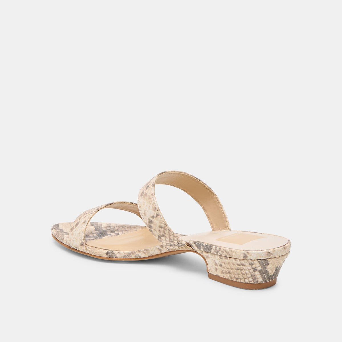 Kamile Natural Snake Embossed Leather Sandals | Dolce Vita