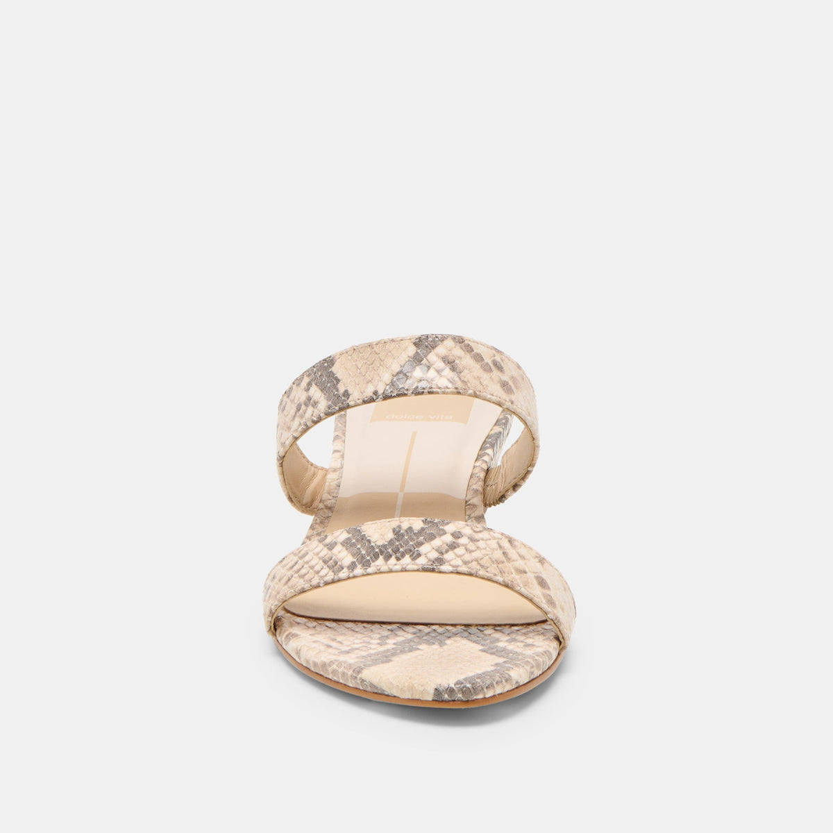 Kamile Natural Snake Embossed Leather Sandals | Dolce Vita