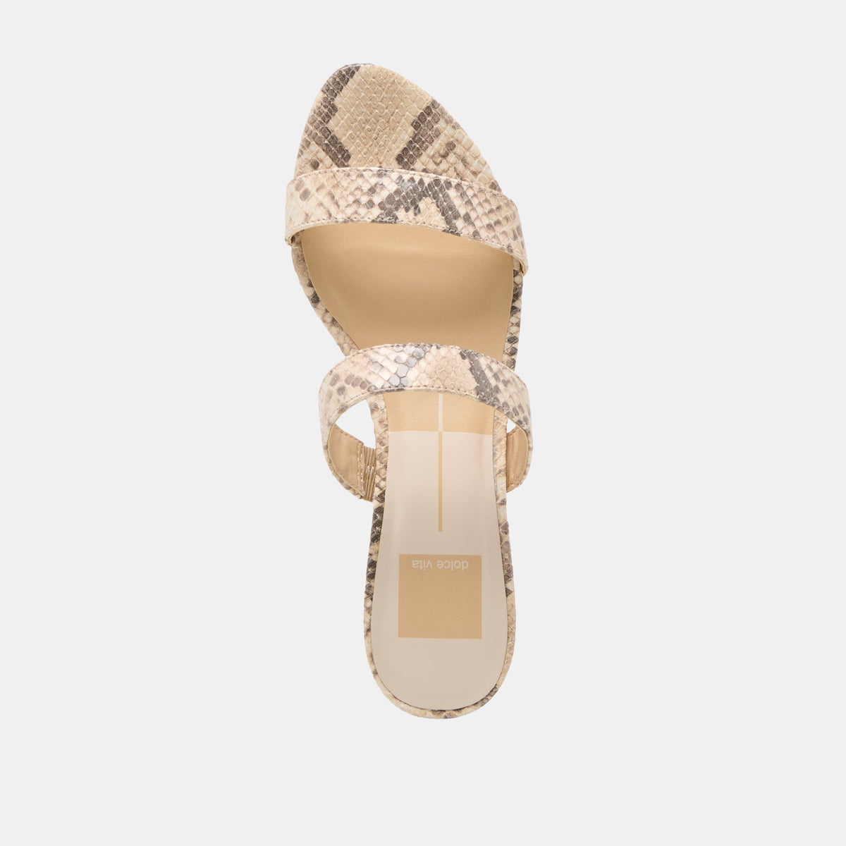 Kamile Natural Snake Embossed Leather Sandals | Dolce Vita