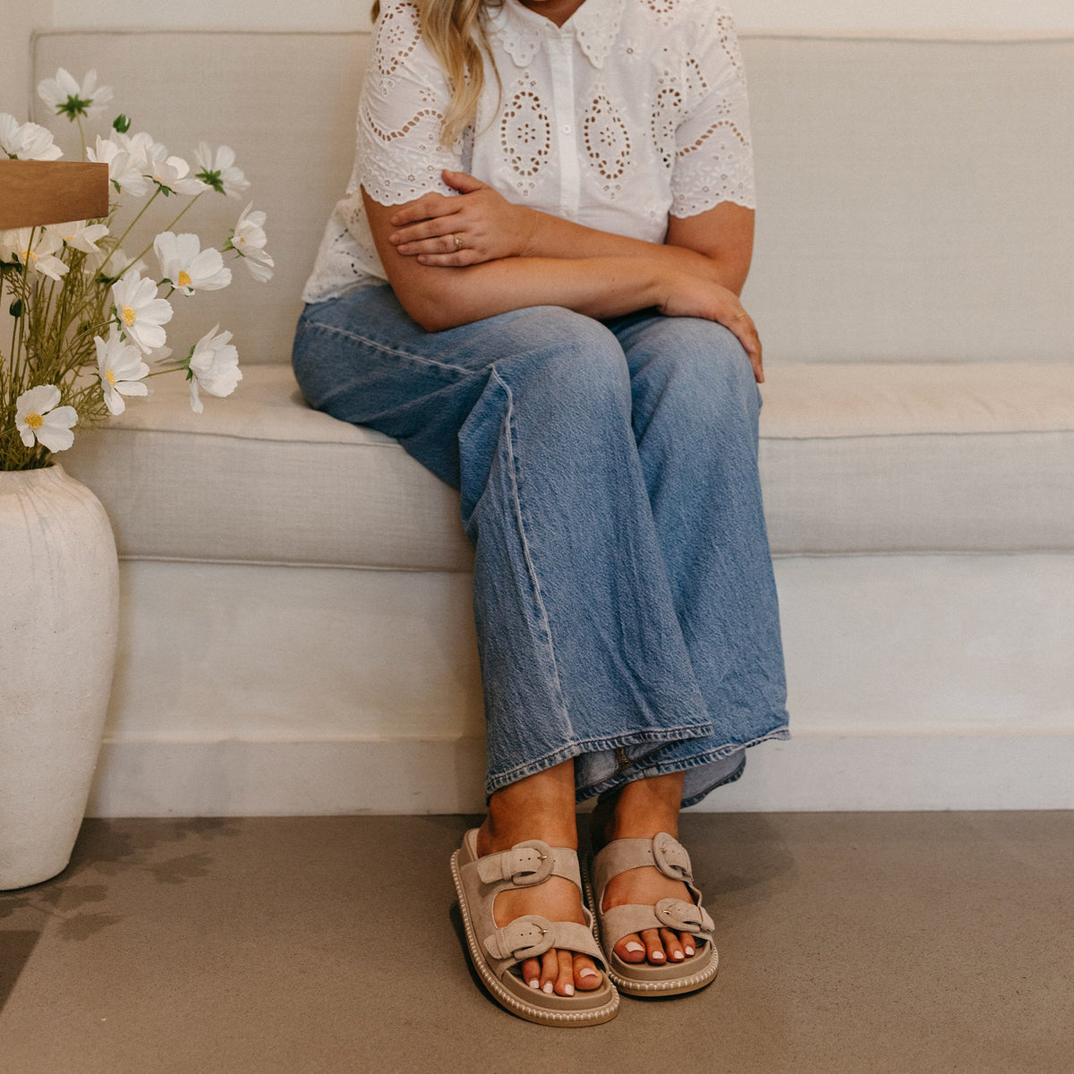 SHAUNY SANDALS DK TAUPE SUEDE | Dolce Vita